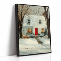 The Red Door in Winter