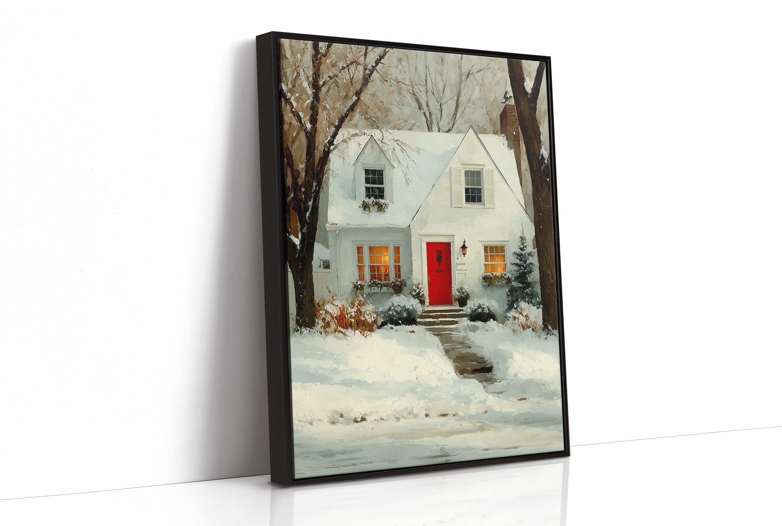 The Red Door in Winter