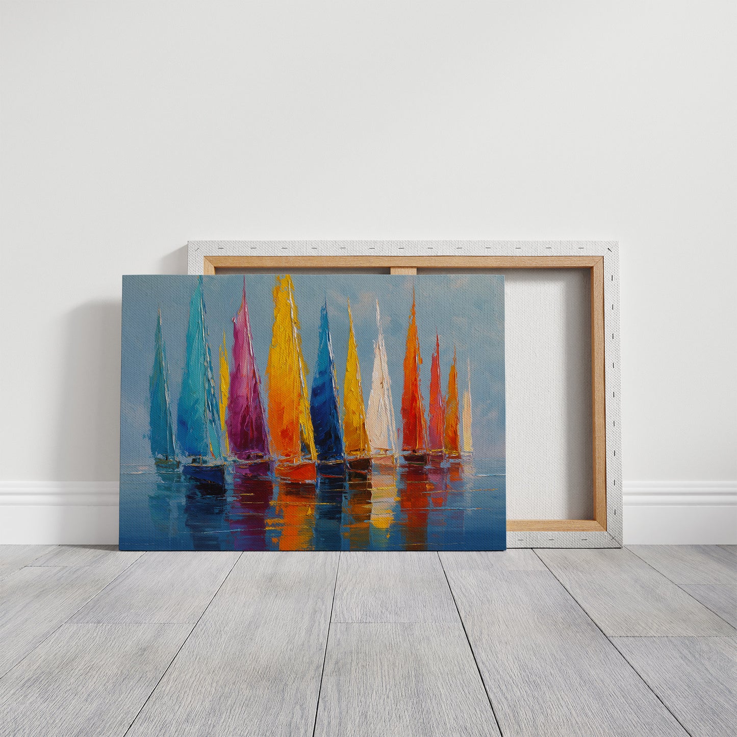 Vibrant Fleet Dances On Blue