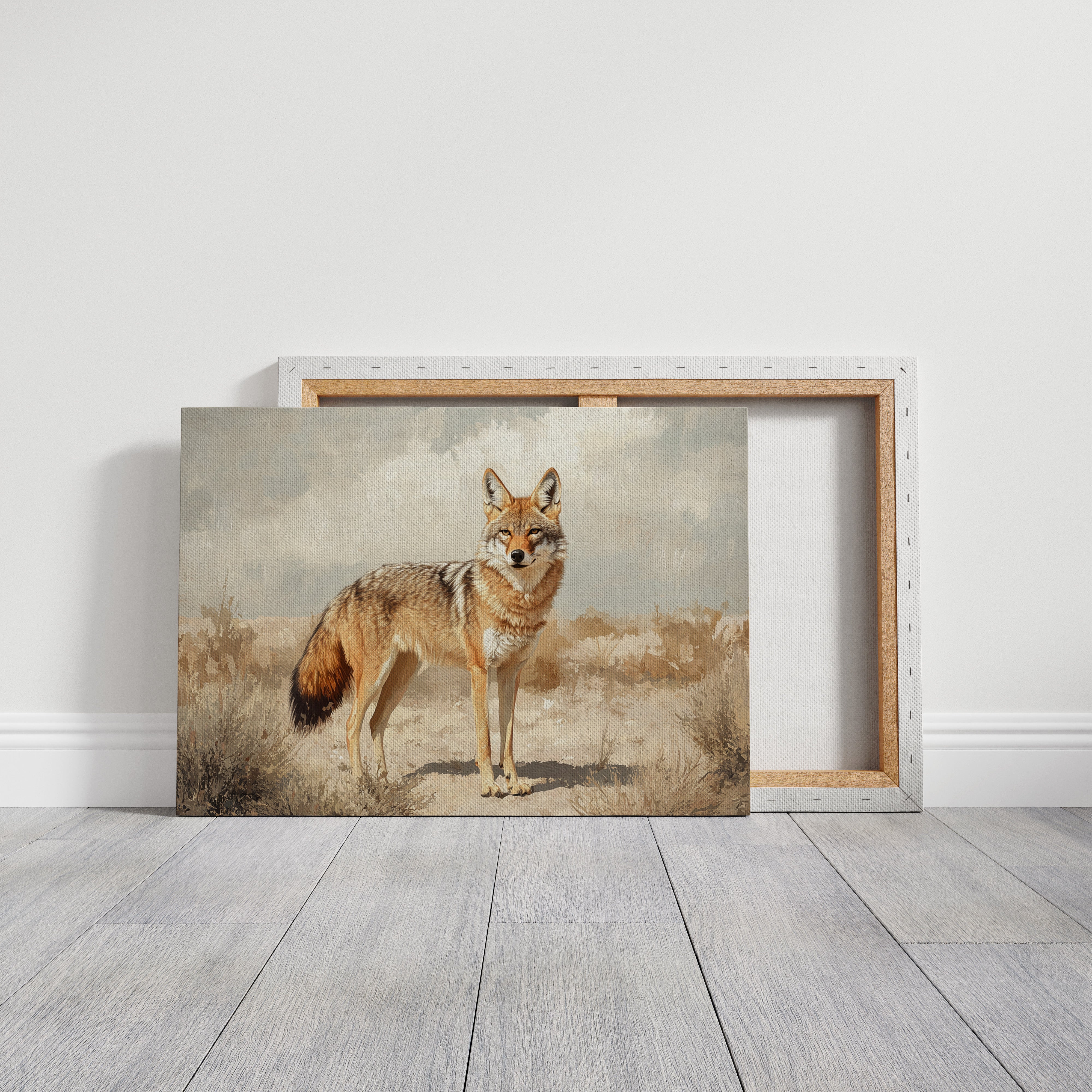 Lone Coyote in the Sun