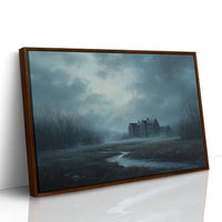 Forgotten Manor Under Stormy Skies