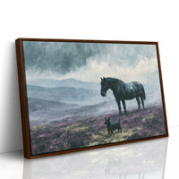 Pony and Terrier on the Misty Moor