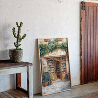Charming French Bookstore – Vintage European Street Scene Wall Art