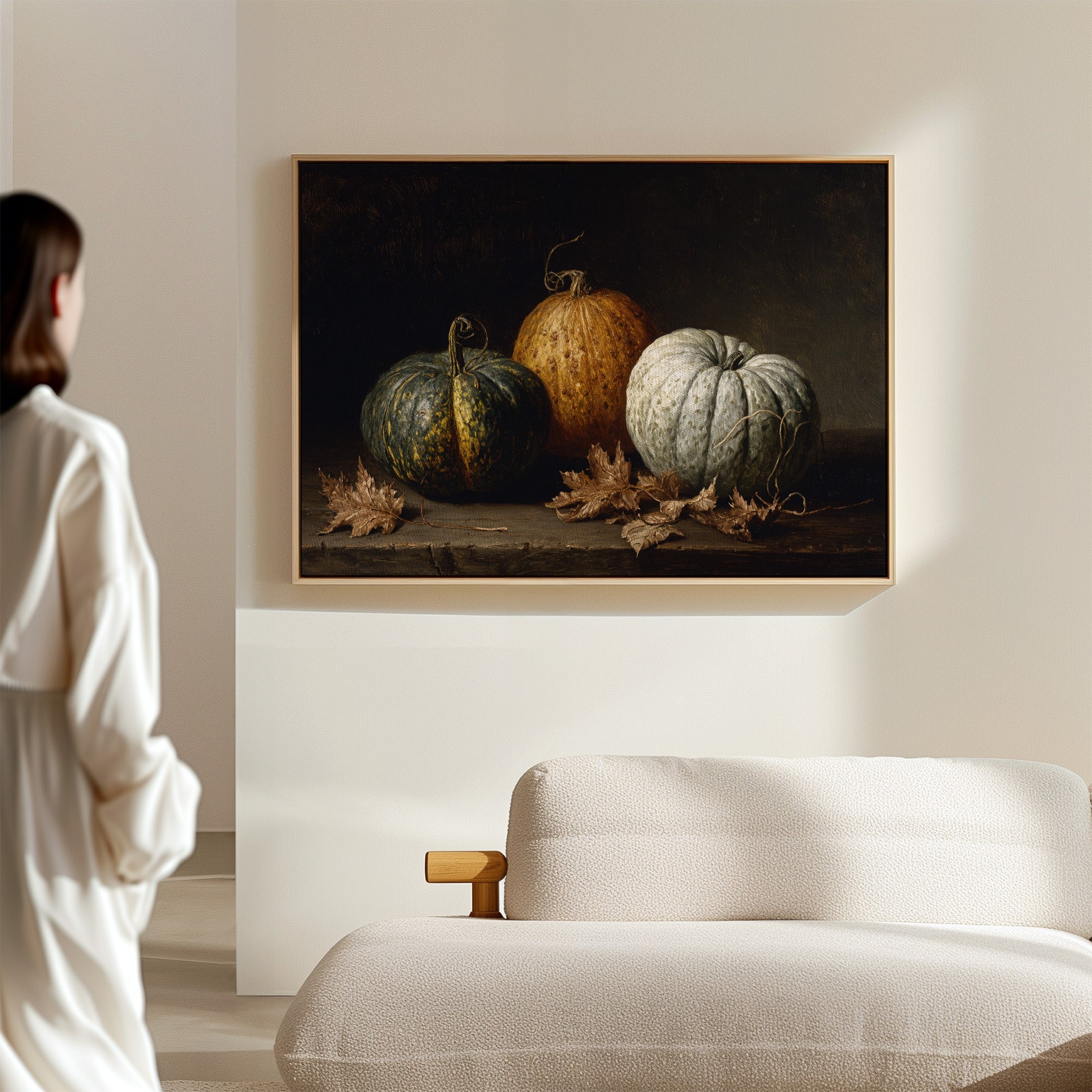 Autumn Gourds Dance With Maple