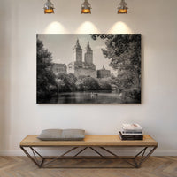 Twin Towers Above Central Park Lake