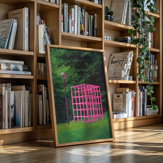 Pink Geometry Dreams In Green