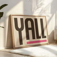 Y’all Typography Print with Pink Underline