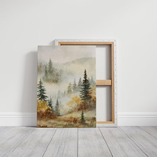 Mist Over Golden Pines