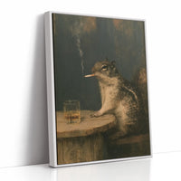 Hard Day at the Acorn Factory: Smoking Squirrel Art