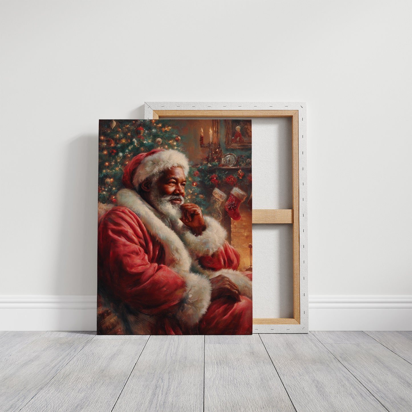 Yuletide Reflections in Crimson and Pine