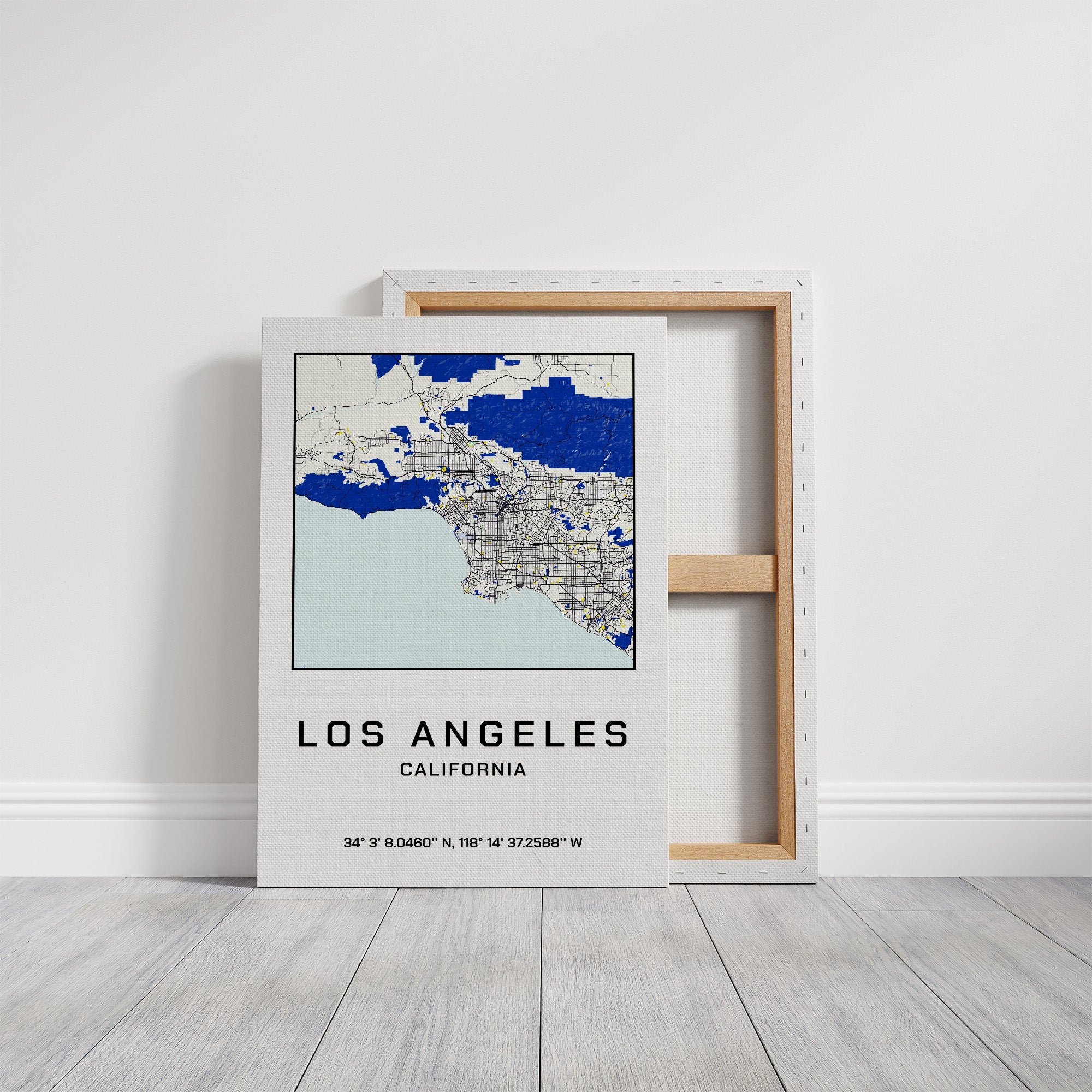 Los Angeles, Mapped in Navy & Gold