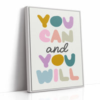 You Can and You Will Colorful Motivation