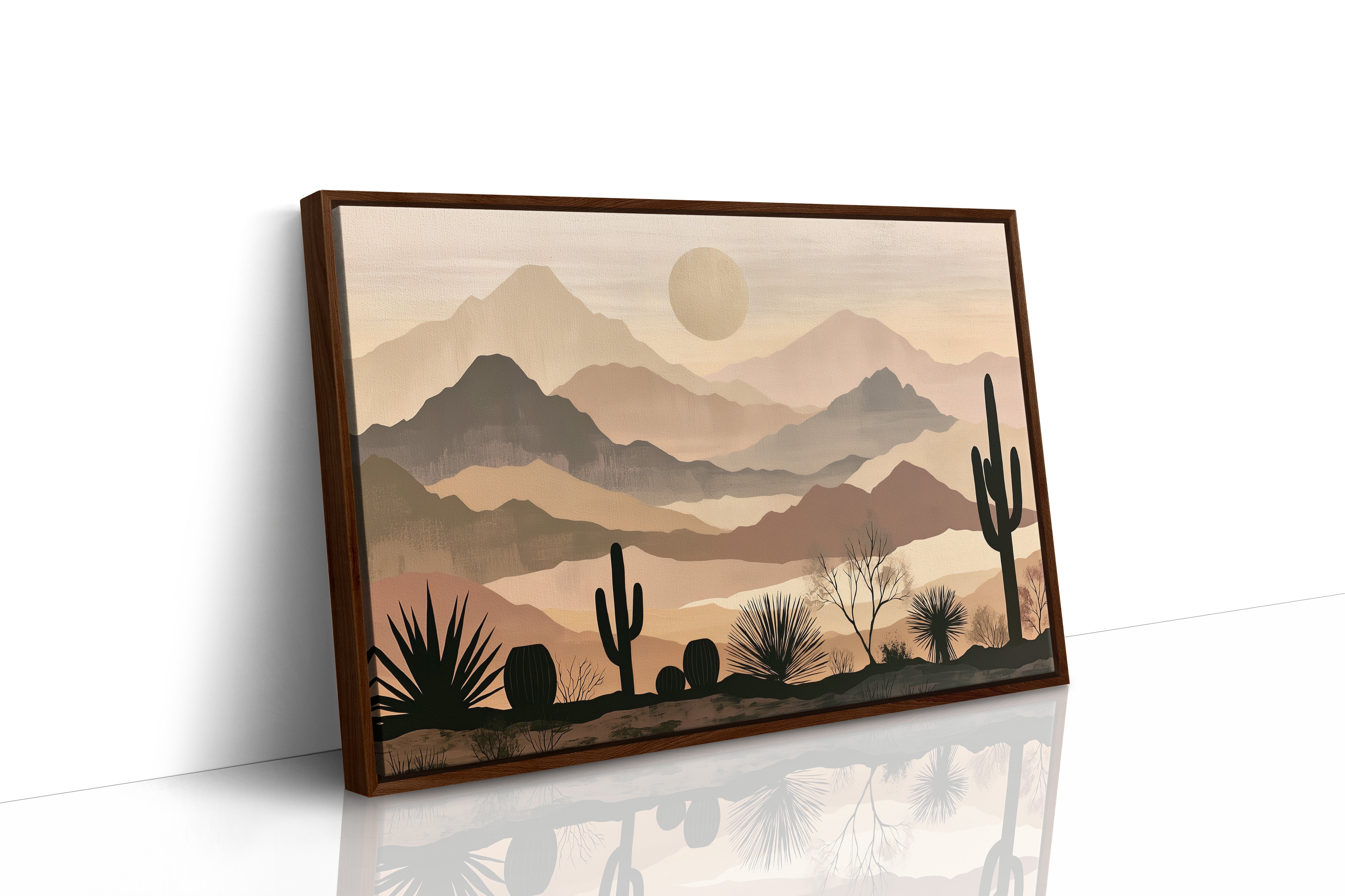 Layered Desert Peaks at Dawn