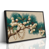 Snowberries and Pearls on Pine