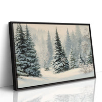 Snow Settles Among Northwoods Pineway