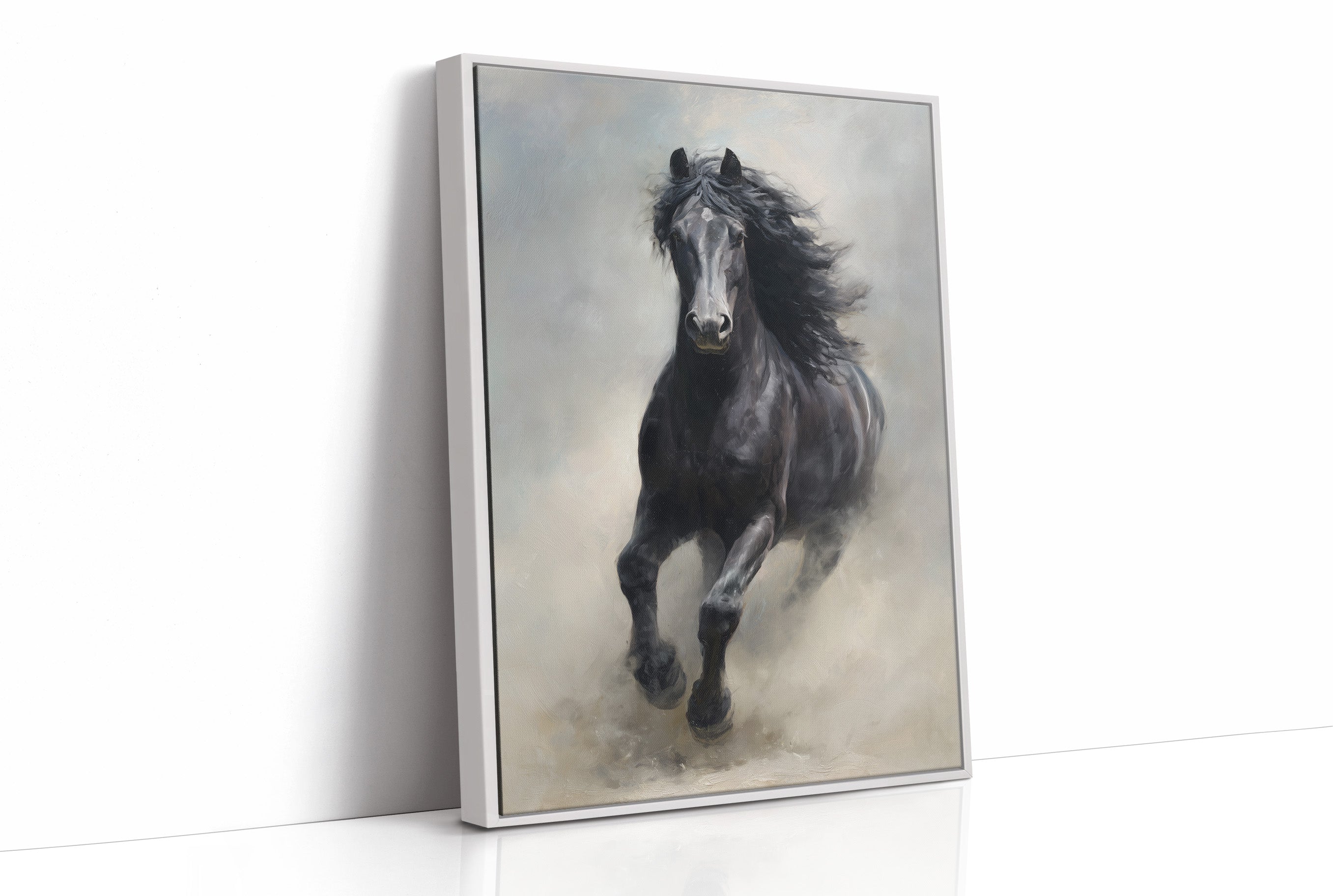 Untamed Spirit Against Dark Walls