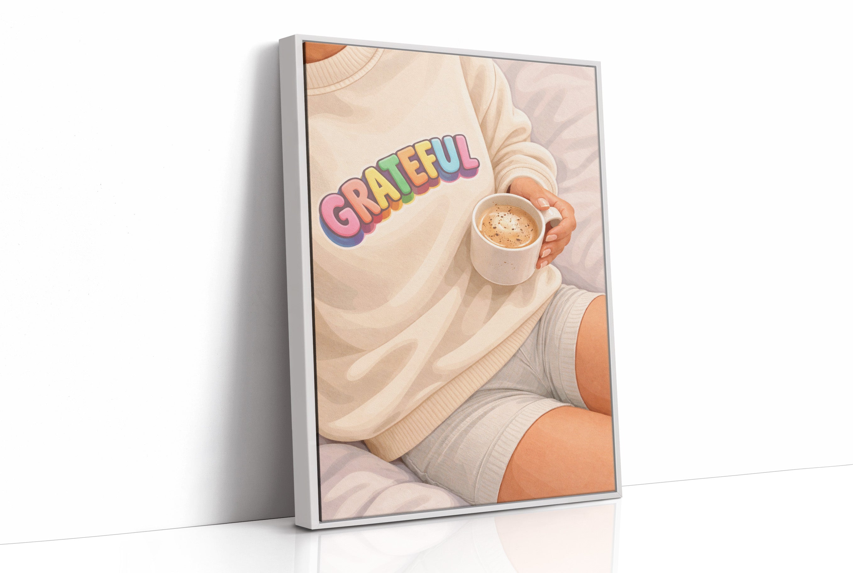 Rainbow Gratitude Embraces Morning Ritual