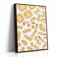 Pasta Shapes Dance In Golden Light