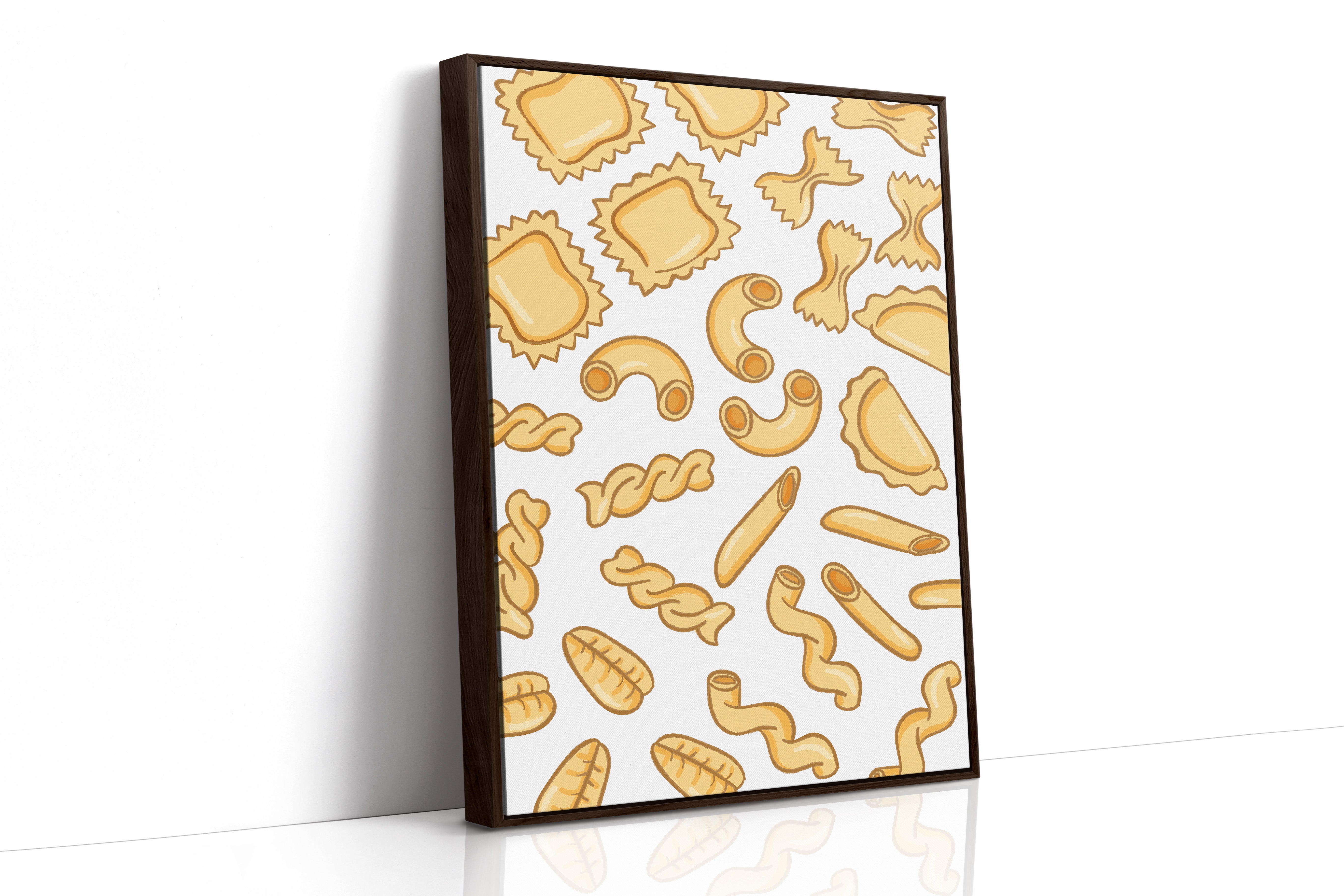 Pasta Shapes Dance In Golden Light