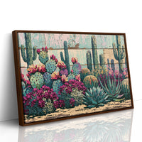 Blooming Prickly Pear Panels