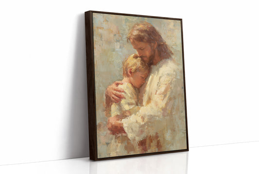 Tender Embrace in Warm Brushstrokes