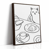 Morning Croissants Tempt Curious Cat