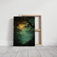 Moonlit Path Through Ancient Trees