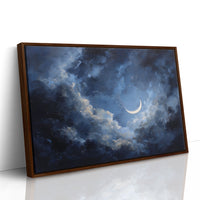 Sliver Moon Among Stormy Clouds