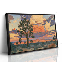 Joshua Trees At Blaze Hour