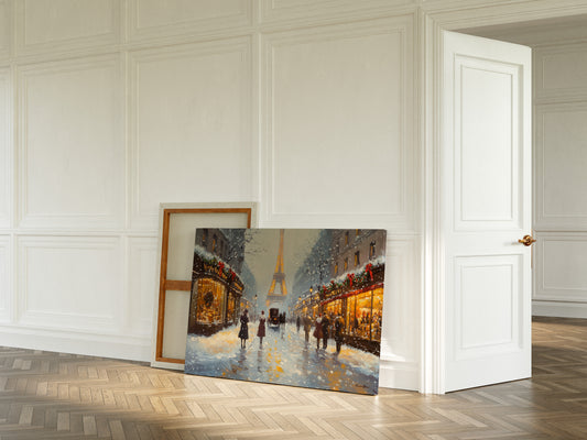 Winter Lights Glow On Paris Streets