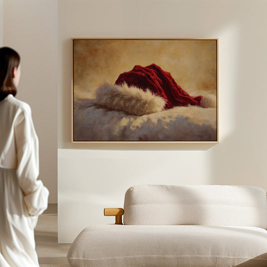 Crimson Velvet Meets Winter Light