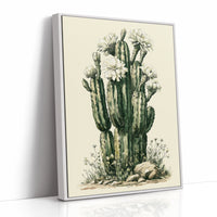 Blooming Saguaro Botanical Study