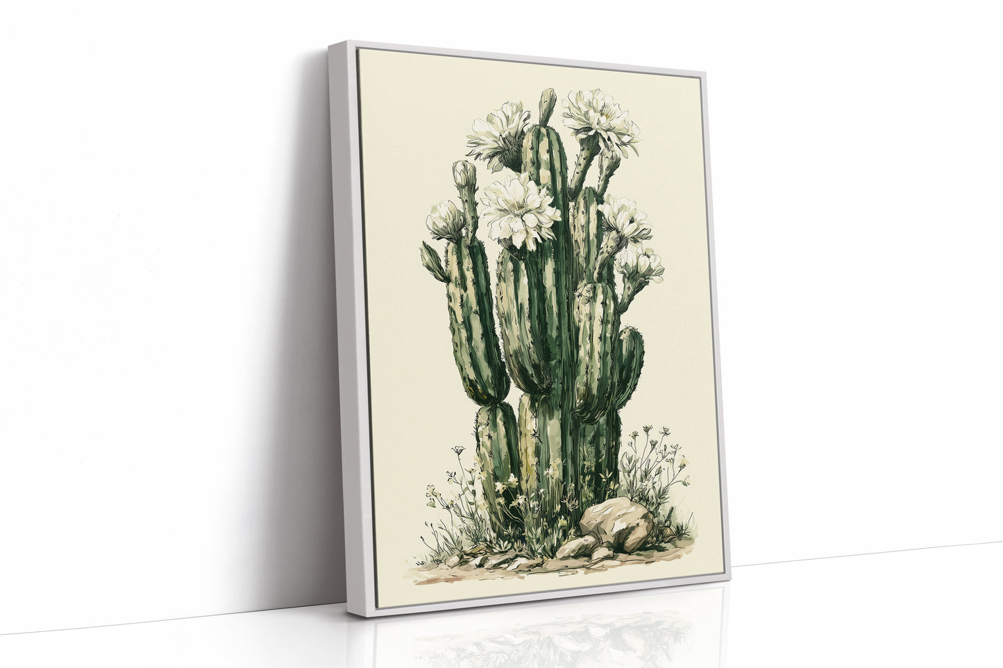 Blooming Saguaro Botanical Study