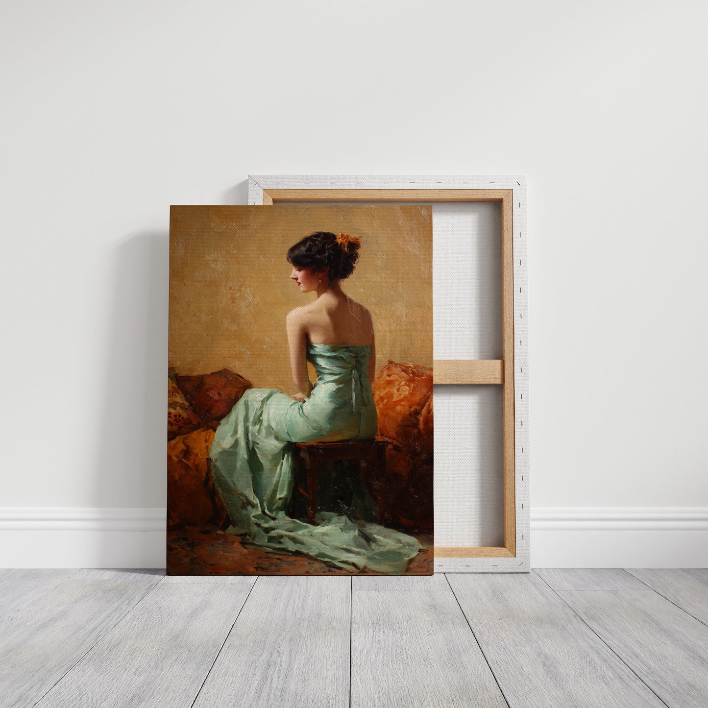 A Moment in Celadon Silk