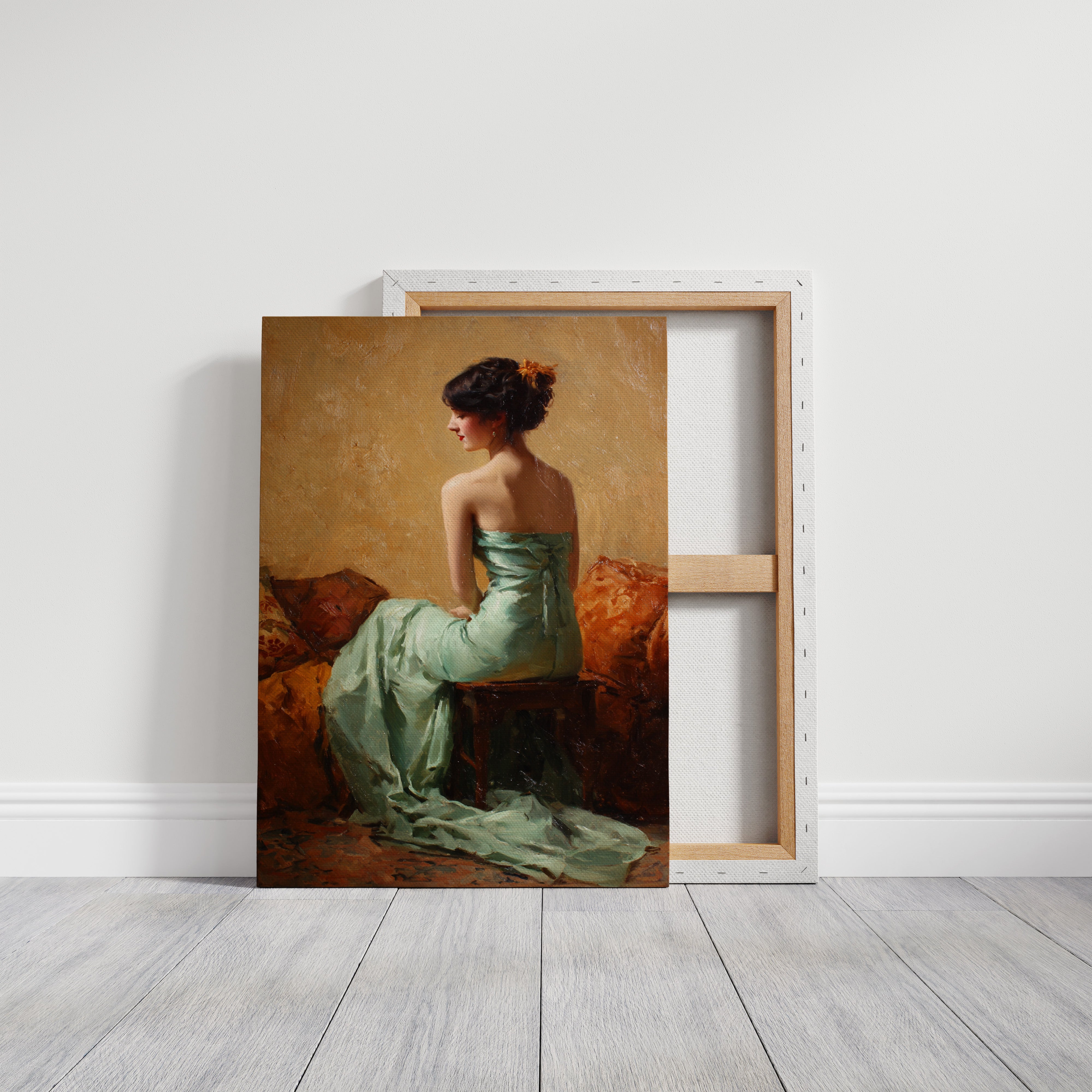 A Moment in Celadon Silk