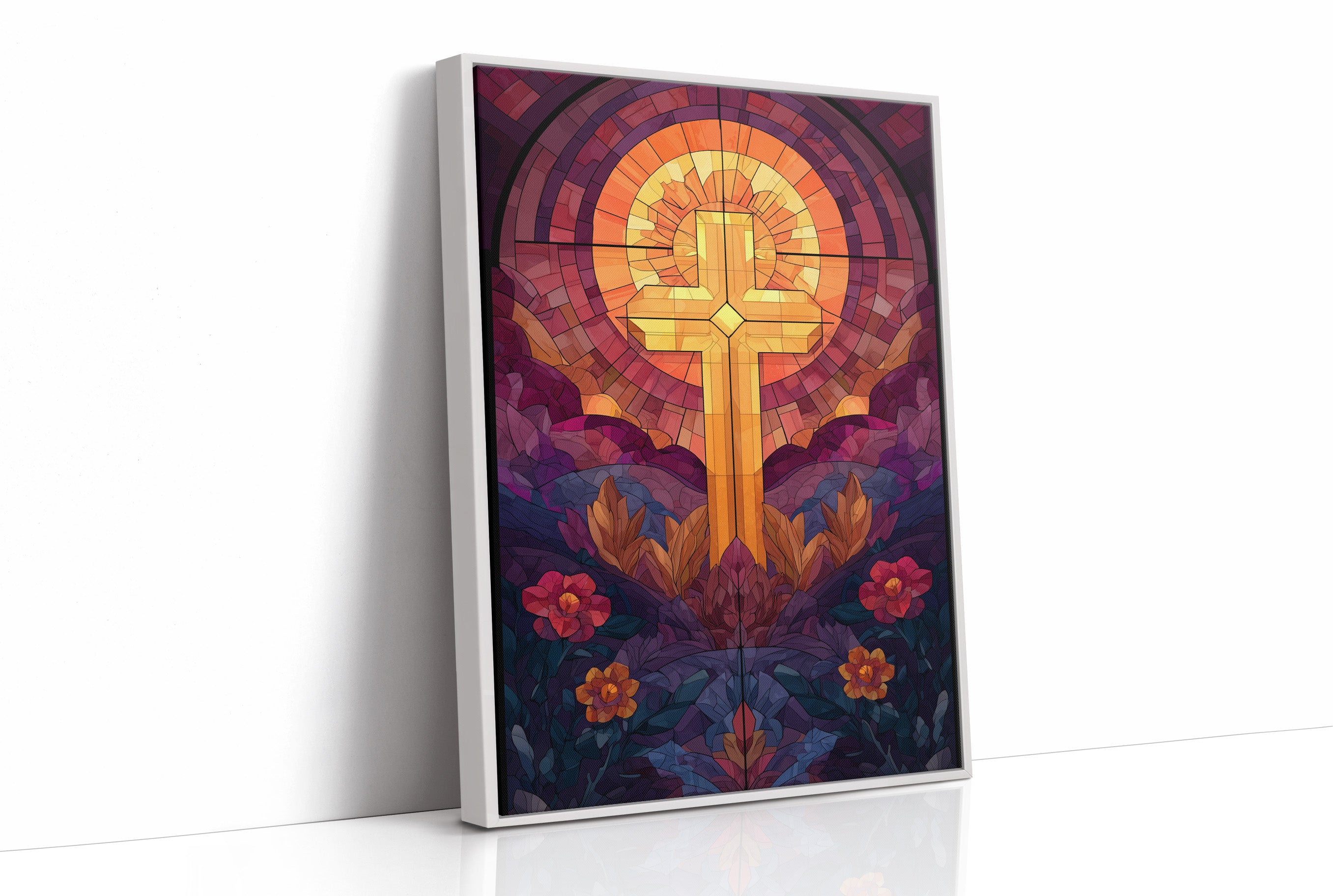 Sacred Light Among Garden Blooms