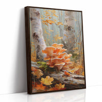 Autumn Mushrooms Dance Among Birch Trees