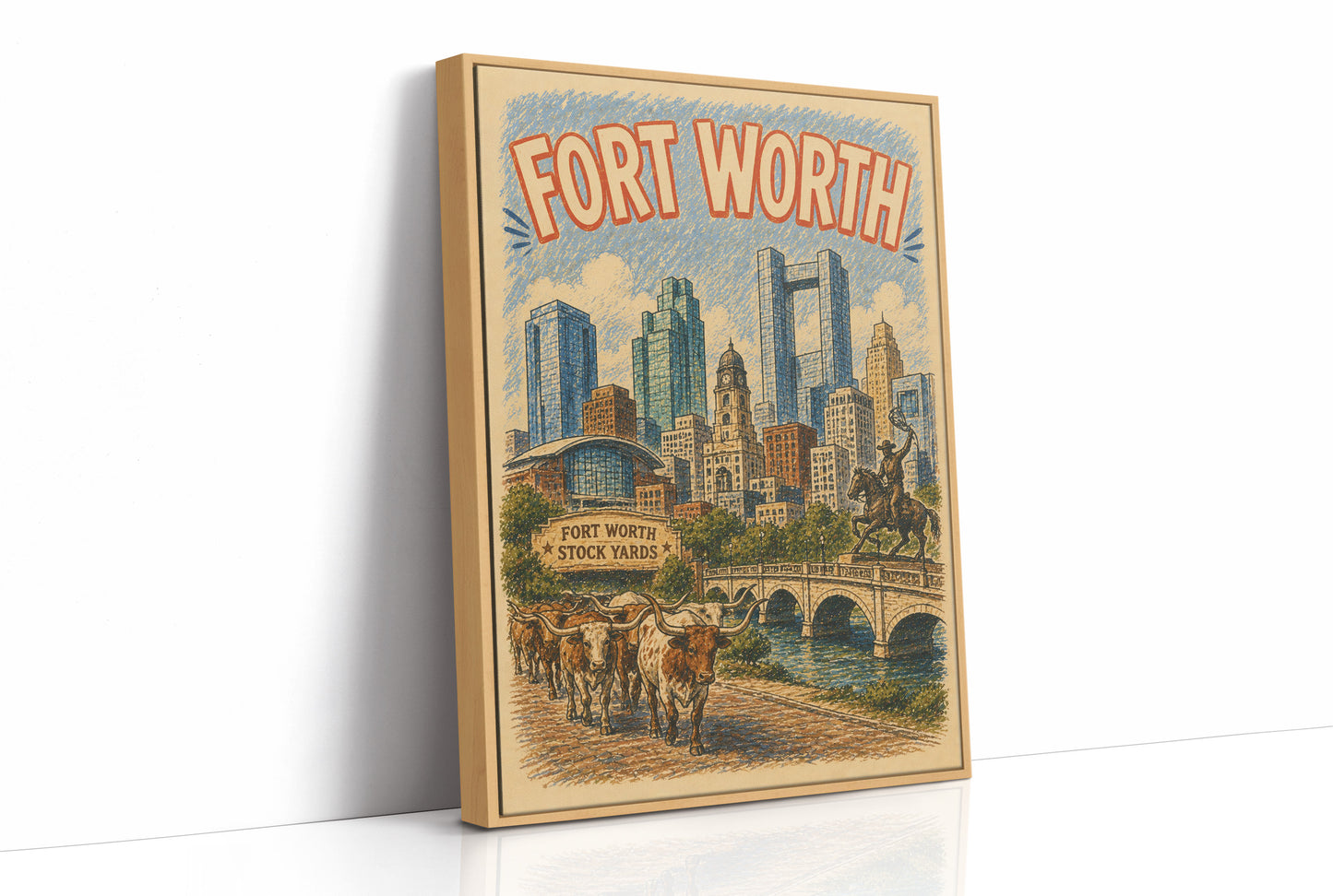 Fort Worth, Stockyards Skyline