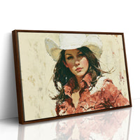 Close-Up Coral Shirt Cowgirl