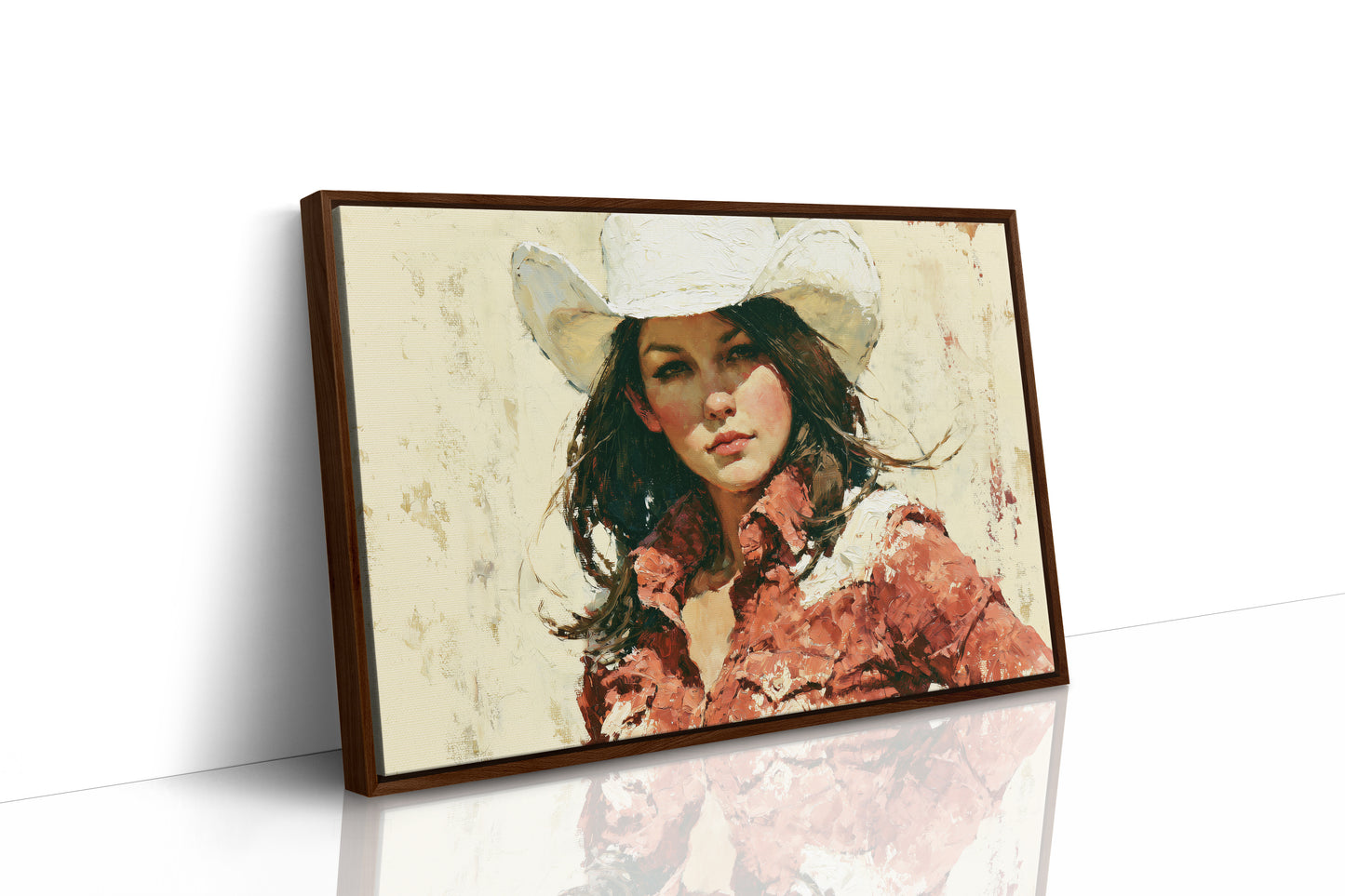 Close-Up Coral Shirt Cowgirl