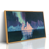 Icebergs Under the Aurora