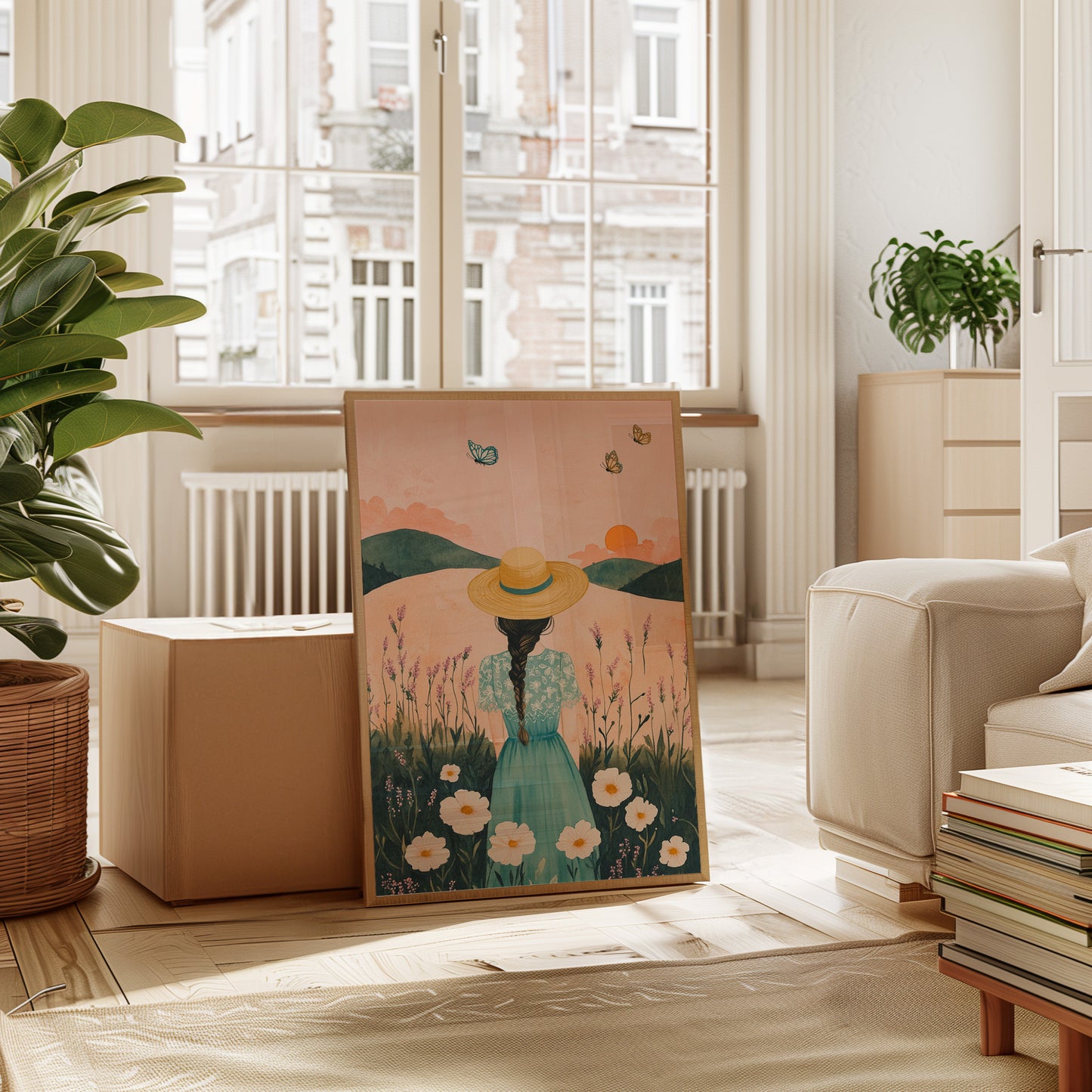 Sunset Stroll in Wildflower Dreams