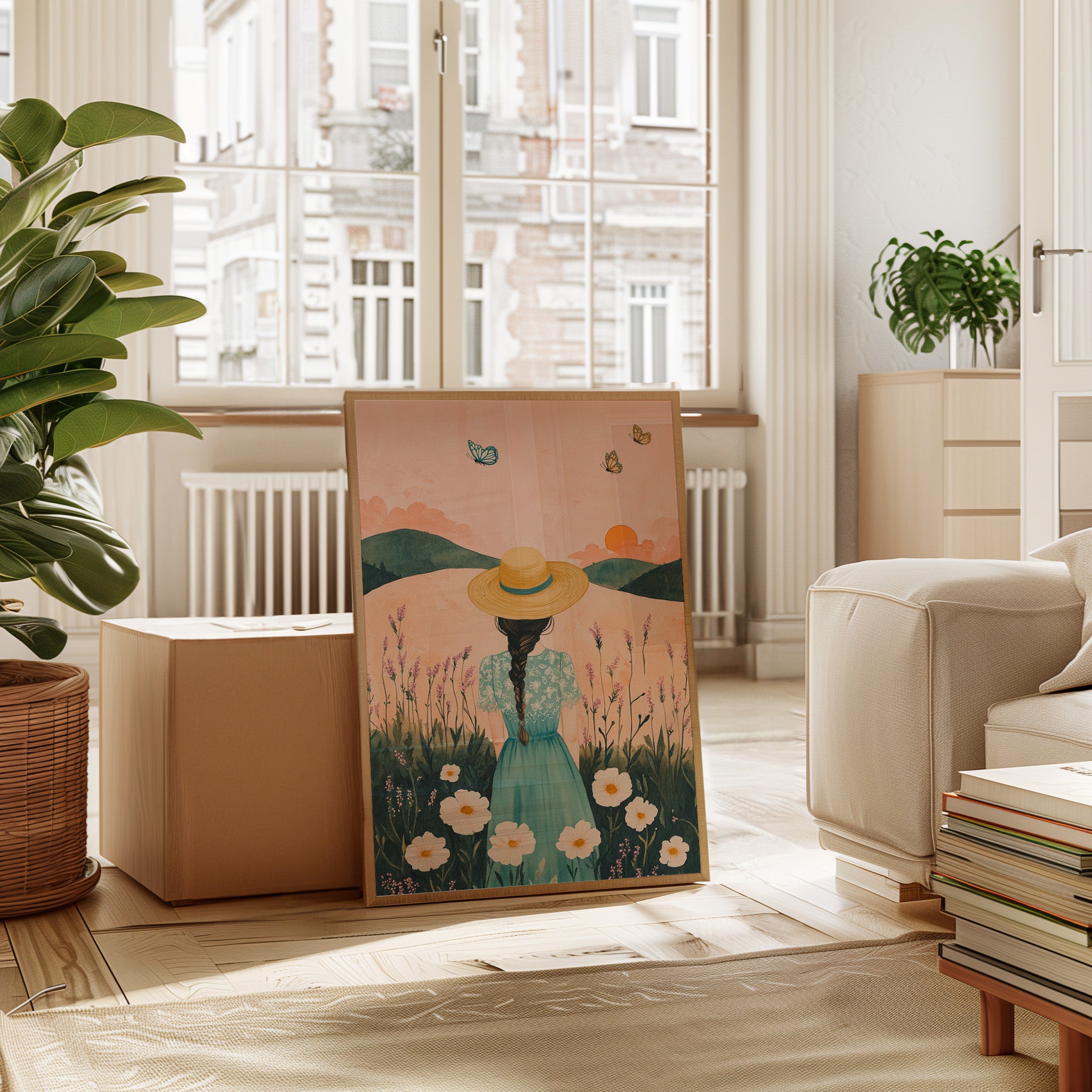 Sunset Stroll in Wildflower Dreams