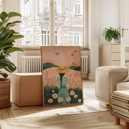 Sunset Stroll in Wildflower Dreams