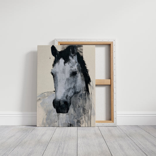 Study in Grey: Horse Portrait