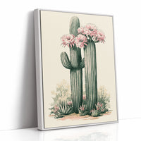Pink Blossom Saguaro Pair