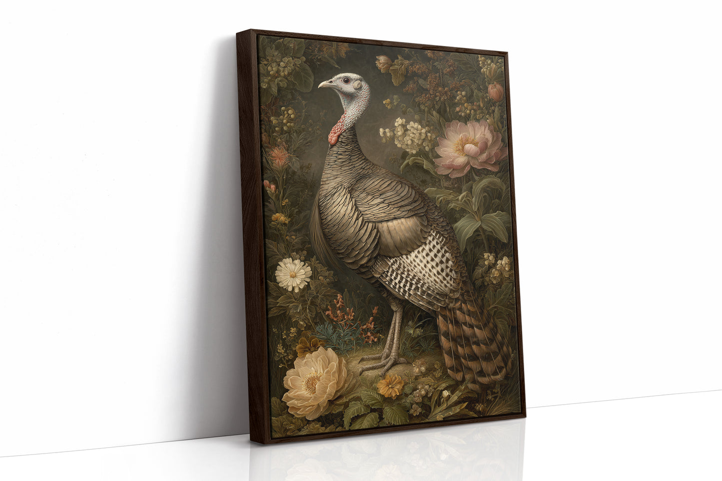 Wild Turkey Among Night Blooms