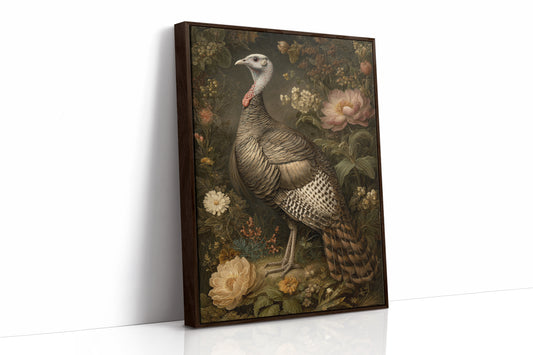 Wild Turkey Among Night Blooms
