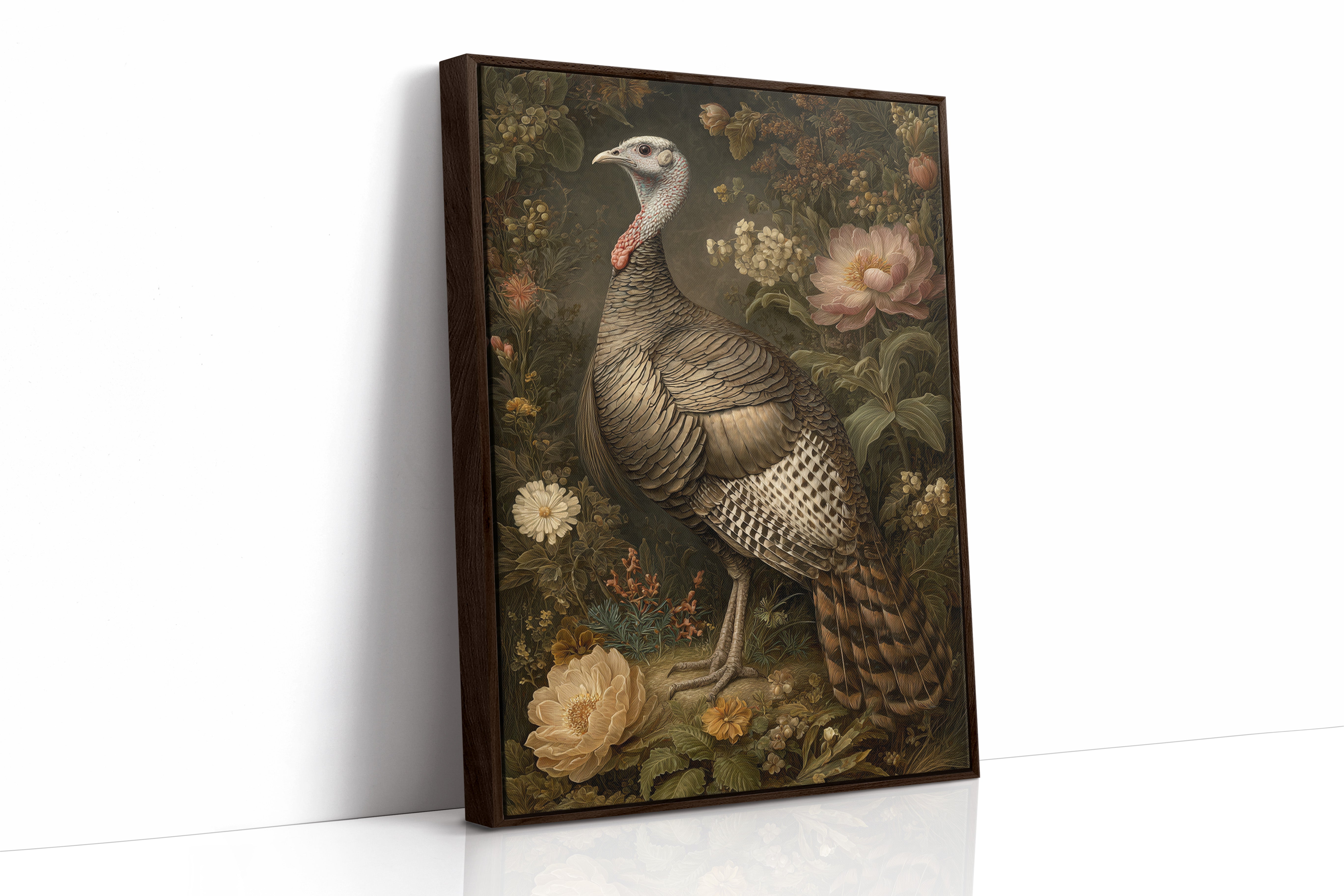 Wild Turkey Among Night Blooms