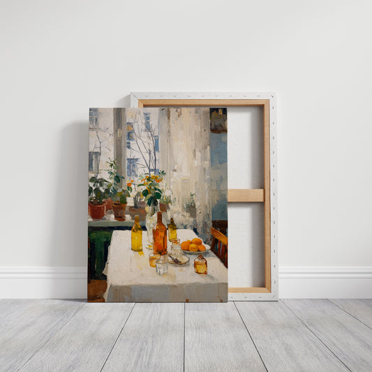 Bottles and Blossoms in Sunlight